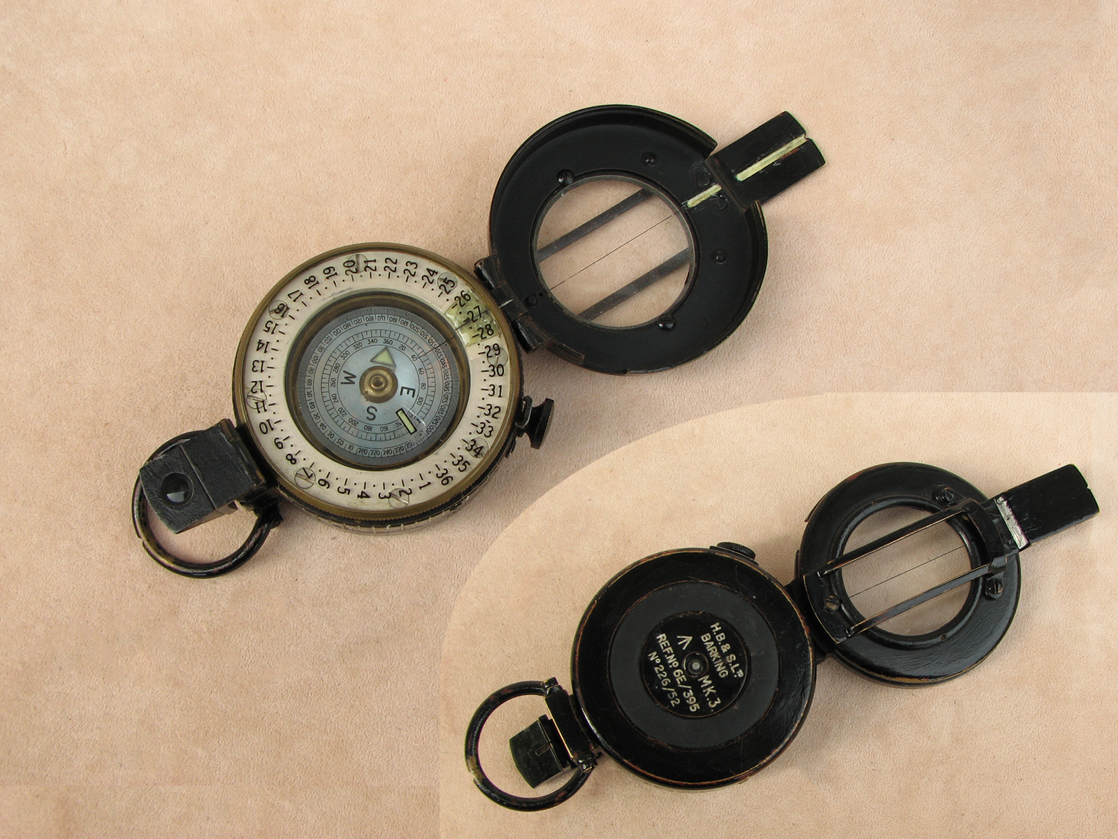 1950's MK 3 military prismatic compass by Henry Browne & Son
